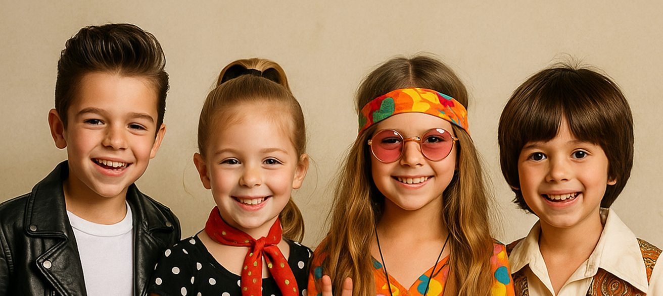 🎭 Disfraces de Décadas y Hippies para Niños: ¡Revive el Pasado con Estilo!