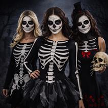 Disfraces de Esqueletos y Calaveras para Mujer