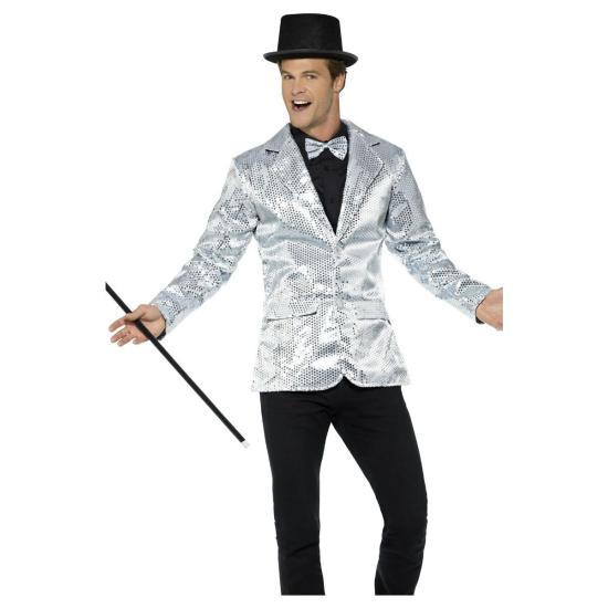 Chaqueta Lentejuelas Plateada  adulto Chaqueta Lentejuelas Plateada  adulto