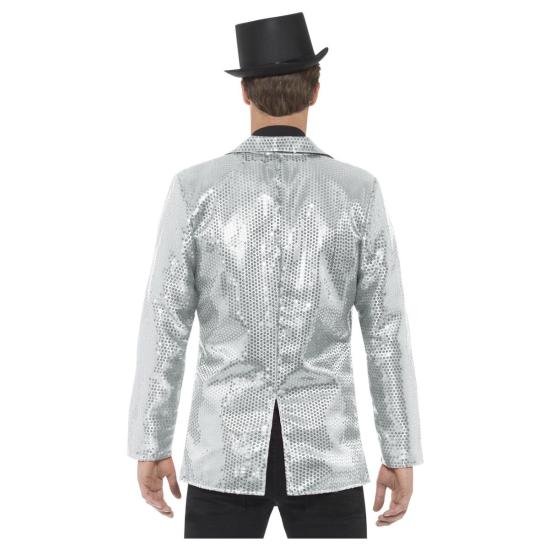 Chaqueta Lentejuelas Plateada  adulto Chaqueta Lentejuelas Plateada  adulto