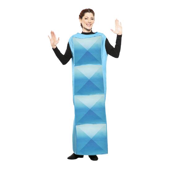Disfraz de Tetris cyan adultos Disfraz de Tetris cyan adultos