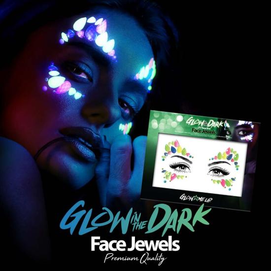 Gemas adhesivas para la cara "Glow in the dark" Gemas adhesivas para la cara "Glow in the dark"