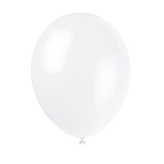 10 globos color blanco (30 cm) - Línea Colores Básicos 10 globos color blanco (30 cm) - Línea Colores Básicos