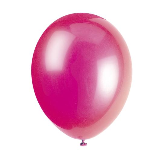 10 globos color fucsia (30 cm) - Línea Colores Básicos 10 globos color fucsia (30 cm) - Línea Colores Básicos