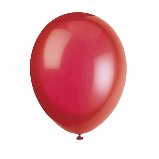 10 globos color rojo (30 cm) - Línea Colores Básicos 10 globos color rojo (30 cm) - Línea Colores Básicos