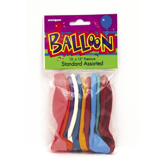 10 globos colores variados (30 cm) - Línea Colores Básicos 10 globos colores variados (30 cm) - Línea Colores Básicos