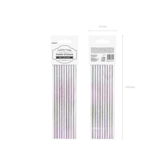 10 pajitas iridiscentes de papel - Iridescent 10 pajitas iridiscentes de papel - Iridescent