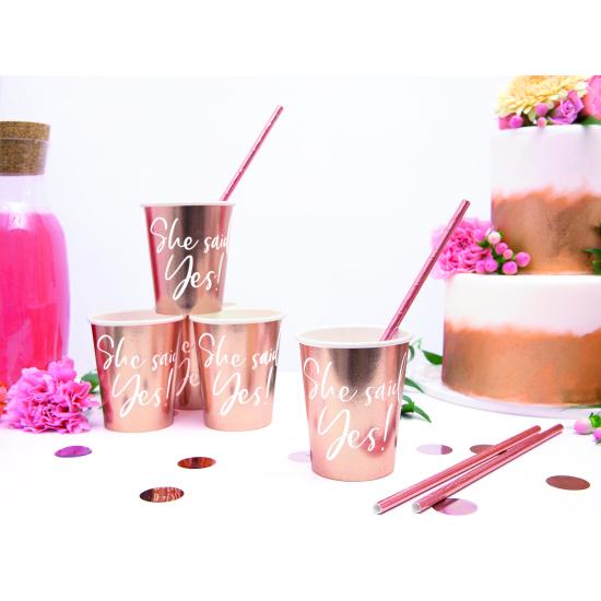 10 pajitas oro rosas de papel - Tropical Wedding 10 pajitas oro rosas de papel - Tropical Wedding