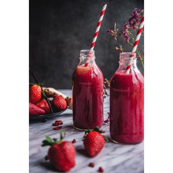 10 pajitas rojas con rayas blancas de papel - Pirates Party 10 pajitas rojas con rayas blancas de papel - Pirates Party