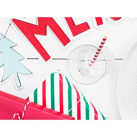 10 pajitas rojas con rayas blancas de papel - Pirates Party 10 pajitas rojas con rayas blancas de papel - Pirates Party