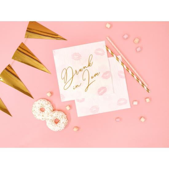 10 pajitas rosas pastel con lunares blancos de papel - Gold Bridal Shower 10 pajitas rosas pastel con lunares blancos de papel - Gold Bridal Shower