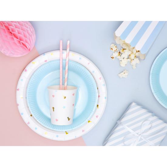 10 pajitas rosas pastel con lunares blancos de papel - Gold Bridal Shower 10 pajitas rosas pastel con lunares blancos de papel - Gold Bridal Shower