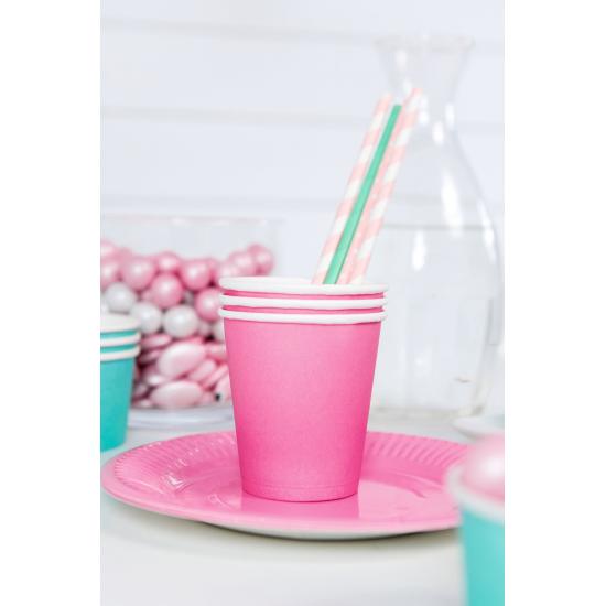 10 pajitas rosas pastel de papel - Unicorn 10 pajitas rosas pastel de papel - Unicorn