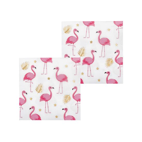 12 servilletas de flamencos (33x33 cm) - Flamingo Party 12 servilletas de flamencos (33x33 cm) - Flamingo Party