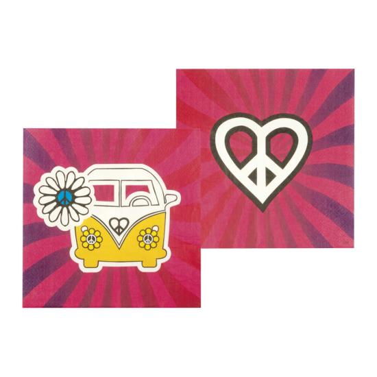 12 Servilletas Hippie 33x33cm 12 Servilletas Hippie 33x33cm