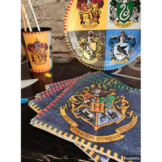 16 servilletas Harry Potter (33x33cm) - Hogwarts Houses 16 servilletas Harry Potter (33x33cm) - Hogwarts Houses
