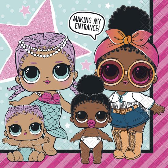 16 servilletas LOL Surprise (33x33cm) - LOL Friends 16 servilletas LOL Surprise (33x33cm) - LOL Friends