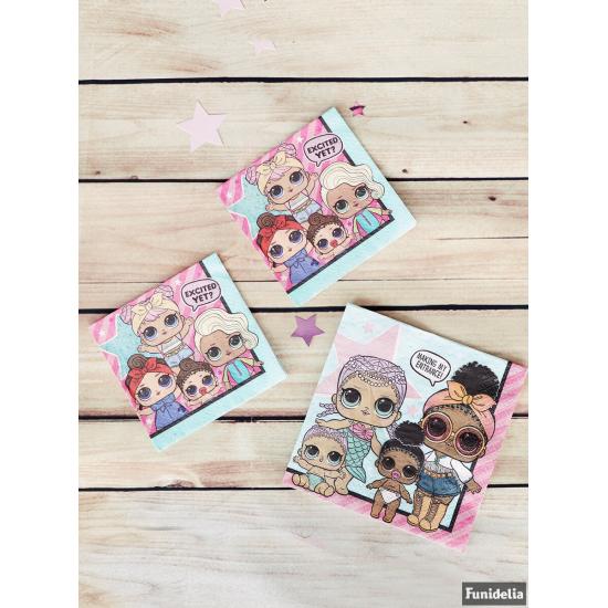 16 servilletas LOL Surprise (33x33cm) - LOL Friends 16 servilletas LOL Surprise (33x33cm) - LOL Friends