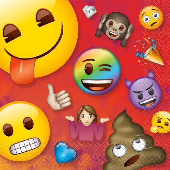 16 servilletas de Emoji (33x33 cm) 16 servilletas de Emoji (33x33 cm)