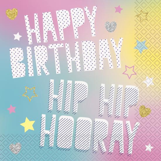 16 servilletas de Unicornio Feliz (33x33 cm) - Unicorn 16 servilletas de Unicornio Feliz (33x33 cm) - Unicorn