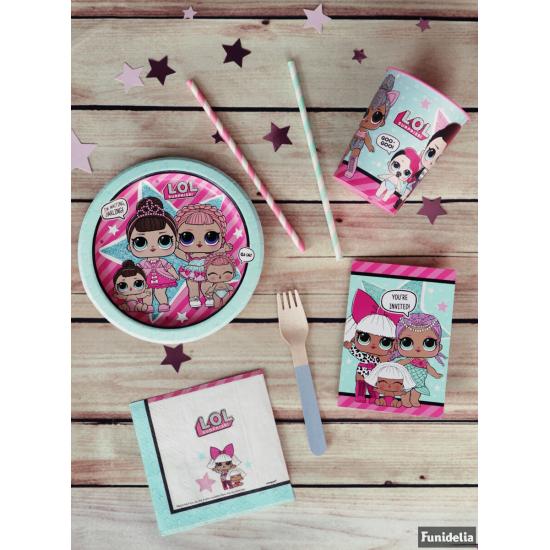 16 servilletas de coctel LOL Surprise (33x33cm) - LOL Friends 16 servilletas de coctel LOL Surprise (33x33cm) - LOL Friends