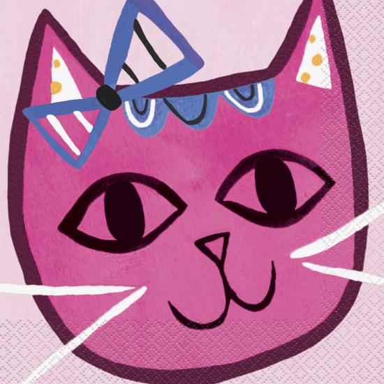 16 servilletas de gatos (33x33 cm) - Gatos rosas 16 servilletas de gatos (33x33 cm) - Gatos rosas