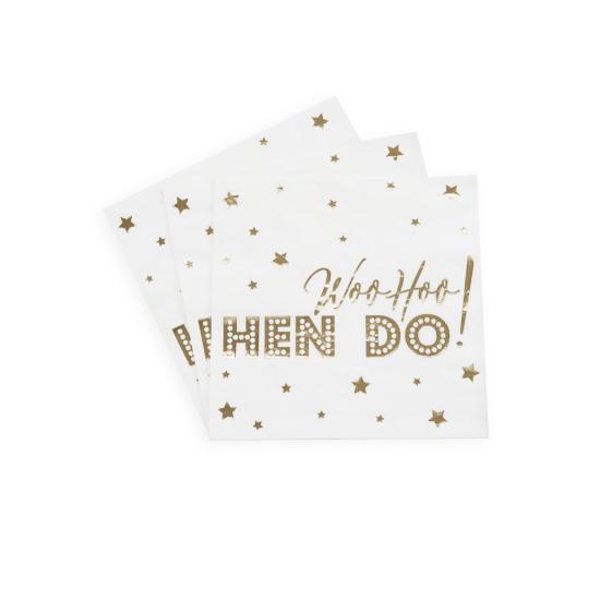 16 servilletas de papel (33x33 cm) - Woo Hoo Hen Do 16 servilletas de papel (33x33 cm) - Woo Hoo Hen Do