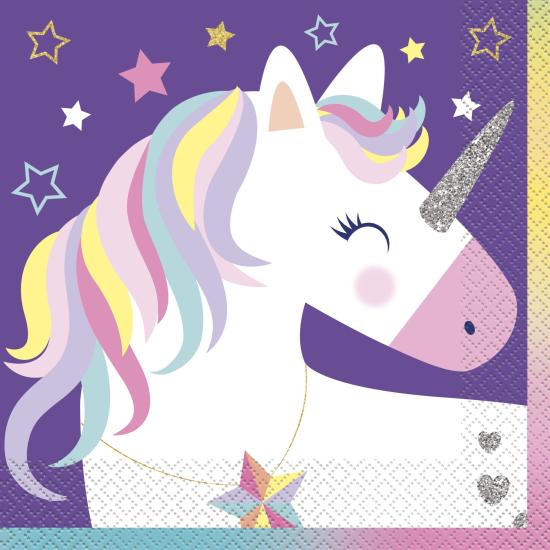 16 servilletas de unicornio - Happy Unicorn 16 servilletas de unicornio - Happy Unicorn