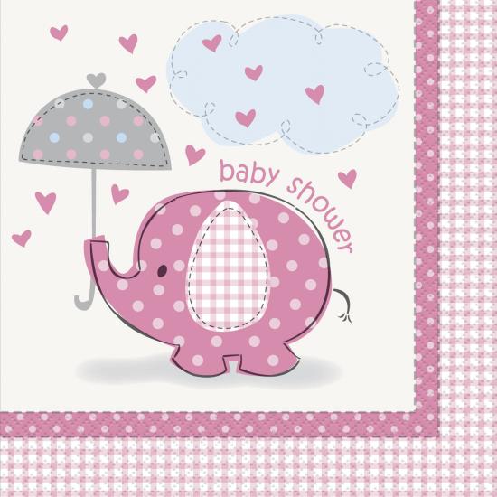 16 servilletas rosas (33x33 cm) - Umbrellaphants Pink 16 servilletas rosas (33x33 cm) - Umbrellaphants Pink
