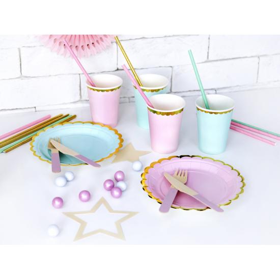 18 cubiertos multicolor pastel de madera - Pastelove Collection