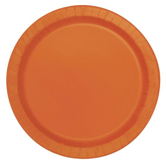 20 platos pequeños naranjas (18 cm) - Línea Colores Básicos 20 platos pequeños naranjas (18 cm) - Línea Colores Básicos