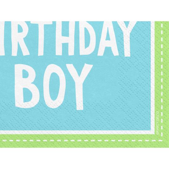 20 servilletas azules "1st Birthday Boy" de papel (33x33 cm) - 1st Birthday 20 servilletas azules "1st Birthday Boy" de papel (33x33 cm) - 1st Birthday