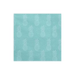 20 servilletas azules con piñas (33x33cm) - Aloha Turquoise