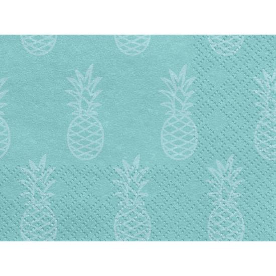 20 servilletas azules con piñas (33x33cm) - Aloha Turquoise 20 servilletas azules con piñas (33x33cm) - Aloha Turquoise