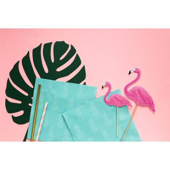 20 servilletas azules con piñas (33x33cm) - Aloha Turquoise 20 servilletas azules con piñas (33x33cm) - Aloha Turquoise