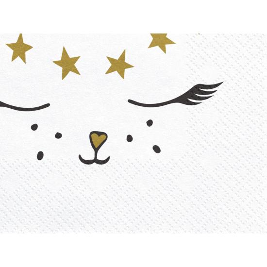 20 servilletas blancas con estampado de gato de papel (33x33 cm) - Meow Party 20 servilletas blancas con estampado de gato de papel (33x33 cm) - Meow Party