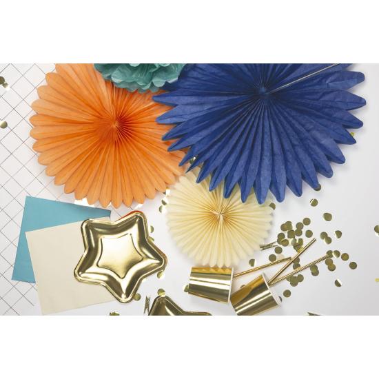 3 Abanicos de papel decorativos azul oscuro (20-30-40 cm) 3 Abanicos de papel decorativos azul oscuro (20-30-40 cm)