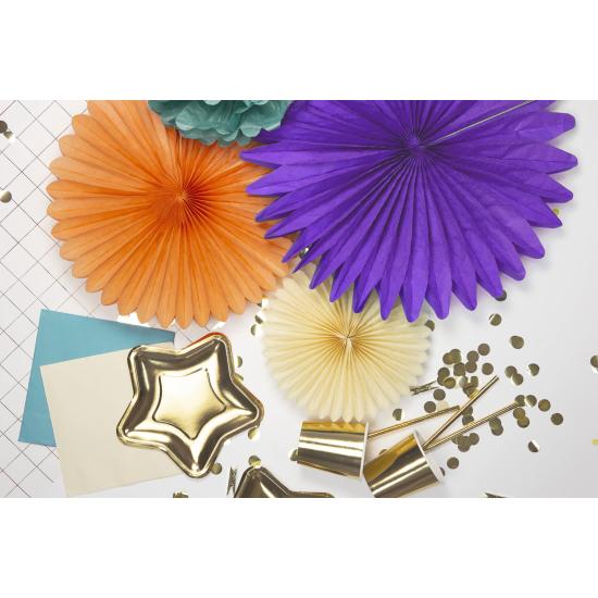 3 Abanicos de papel decorativos morados (25-20-30 cm) 3 Abanicos de papel decorativos morados (25-20-30 cm)