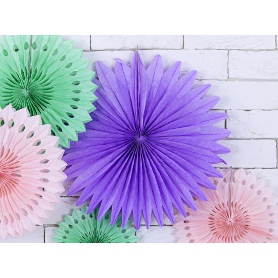 3 Abanicos de papel decorativos morados (25-20-30 cm) 3 Abanicos de papel decorativos morados (25-20-30 cm)