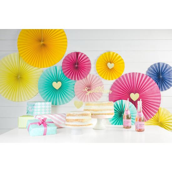 3 abanicos de papel decorativos fucsias 3 abanicos de papel decorativos fucsias