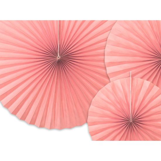 3 abanicos de papel decorativos rosas pastel 3 abanicos de papel decorativos rosas pastel