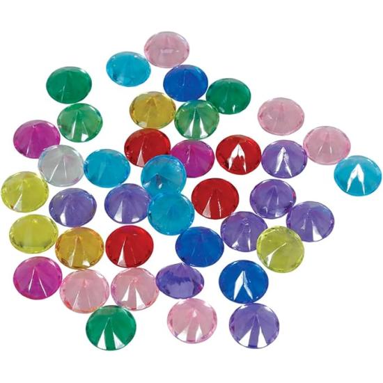 50 Diamantes Decorativos Multicolor (1,5 cm) - Accesorios para Fiestas y Eventos 50 Diamantes Decorativos Multicolor (1,5 cm) - Accesorios para Fiestas y Eventos