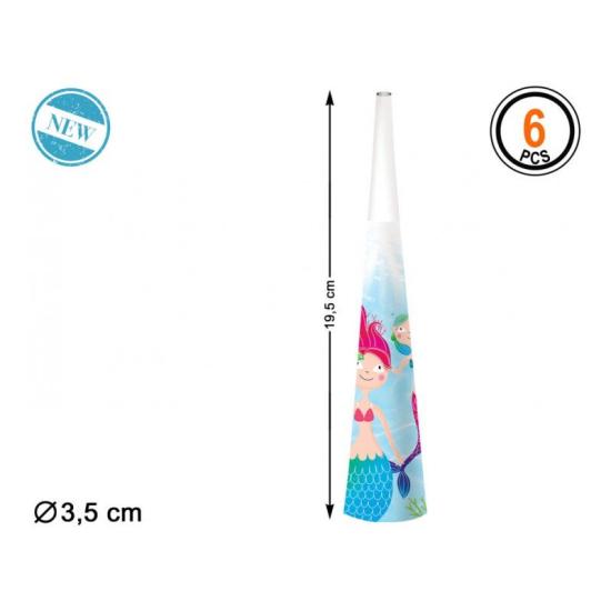 6 Cornetas Sirenita Fiesta 6 Cornetas Sirenita Fiesta