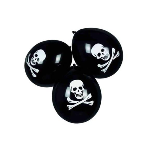 6 Globos Calavera 25 cms 6 Globos Calavera 25 cms