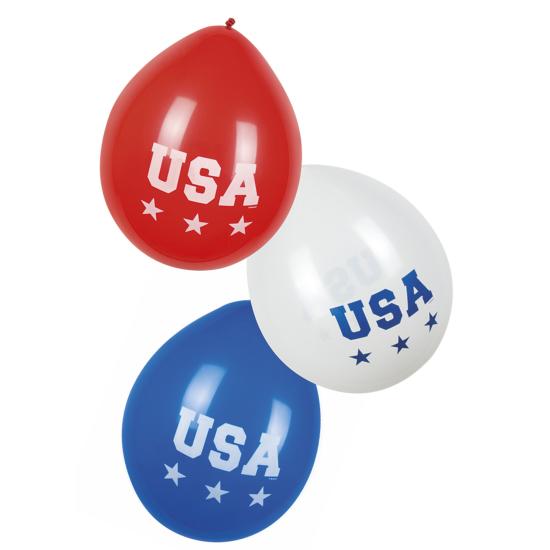 6 globos de USA - American Party (25 cm) 6 globos de USA - American Party (25 cm)