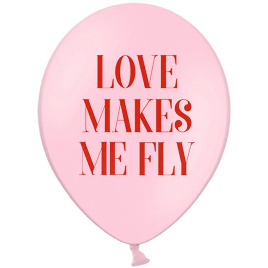 6 globos de látex "Love makes me fly" ( 30 cm) - Valentine Collection 6 globos de látex "Love makes me fly" ( 30 cm) - Valentine Collection