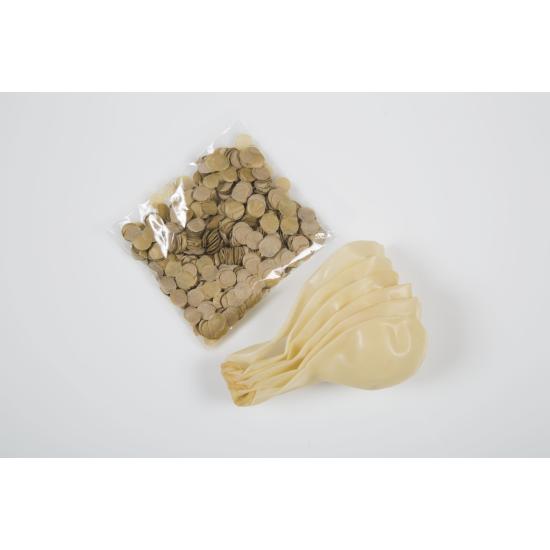 6 globos de látex con confeti dorado interiores 6 globos de látex con confeti dorado interiores