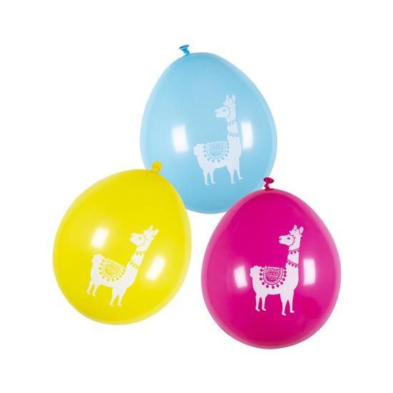 6 globos de látex de llama colores surtidos (25 cm) - Lovely Llama 6 globos de látex de llama colores surtidos (25 cm) - Lovely Llama