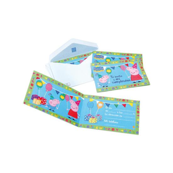 6 invitaciones Peppa Pig 6 invitaciones Peppa Pig