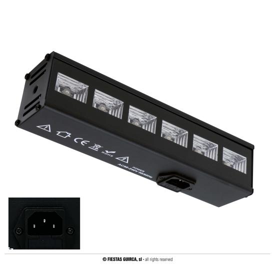 6 Leds Luz negra uv para interior de 6x3 w 6 Leds Luz negra uv para interior de 6x3 w